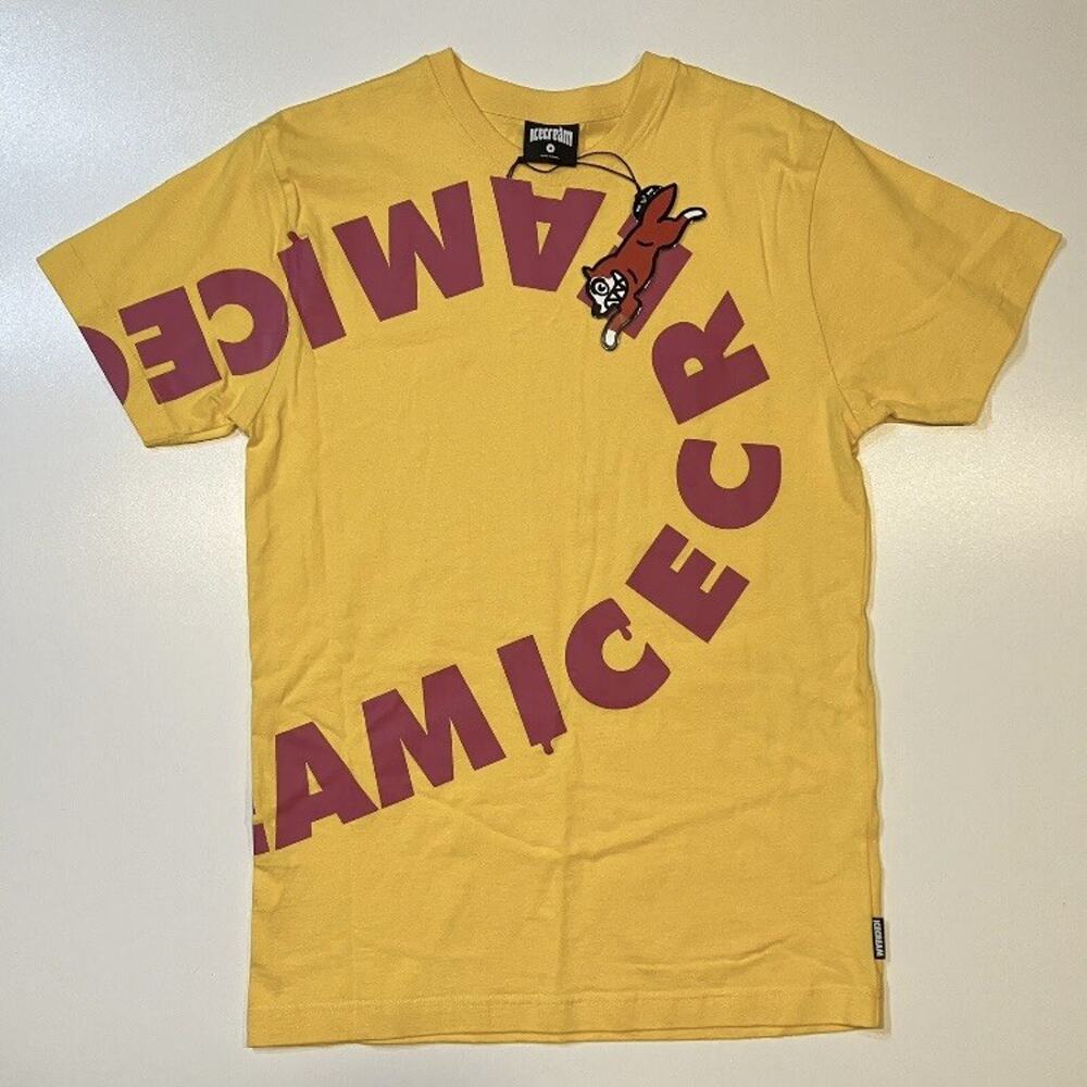 Ice Cream T Shirt Yellow Spell Out Mens Size Medium BRAND NEW AUTHENTIC